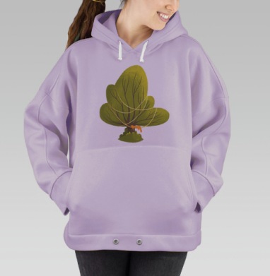 Дуб зеленый, Hoodie Oversize Fiolet