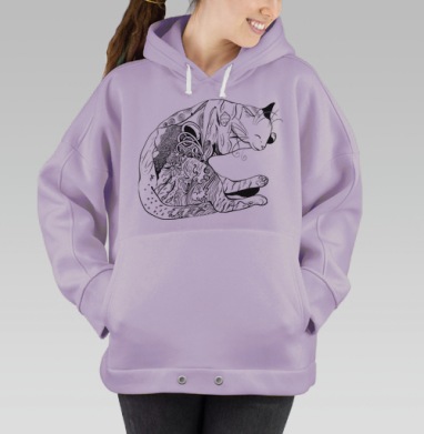 Дудл-кот, Hoodie Oversize Fiolet