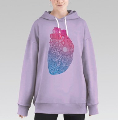 Дудлосердце, Hoodie Long Oversize Fiolet