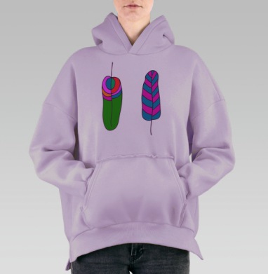 Два пера, Hoodie Oversize Fiolet, утепленная