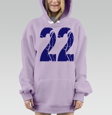 Двадцать два, Hoodie Mjhigh Dig Mel, Fiolet, утепленная