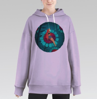 Дюймовочка, Hoodie Long Oversize Fiolet