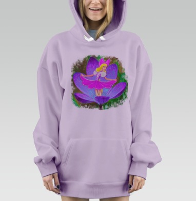 Дюймовочка, Hoodie Mjhigh Dig Mel, Fiolet, утепленная
