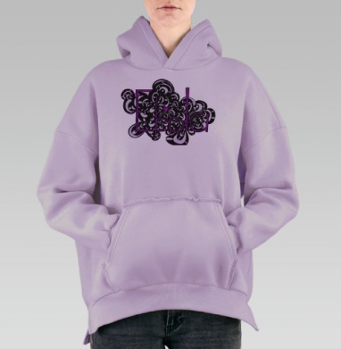Эбола, Hoodie Oversize Fiolet, утепленная
