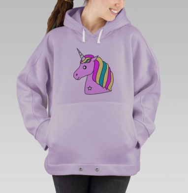 Единорог из заколдованного леса, Hoodie Oversize Fiolet