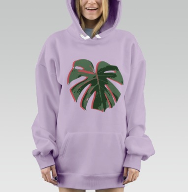 Есть что-то прекрасное в лете, А с летом прекрасное в нас., Hoodie Mjhigh Dig Mel, Fiolet, утепленная