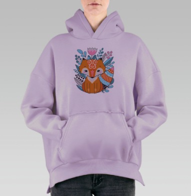 Этник Фокс, Hoodie Oversize Fiolet, утепленная