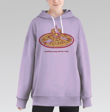 ЭТО НЕ ЕДА, Hoodie Long Oversize Fiolet