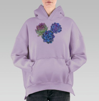 Эхеверия, Hoodie Oversize Fiolet, утепленная
