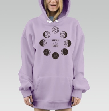 Фазы луны, Hoodie Mjhigh Dig Mel, Fiolet, утепленная