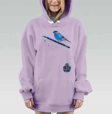 Февраль, Hoodie Mjhigh Dig Mel, Fiolet, утепленная