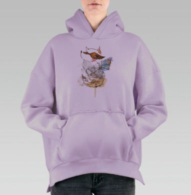 Фей, Hoodie Oversize Fiolet, утепленная