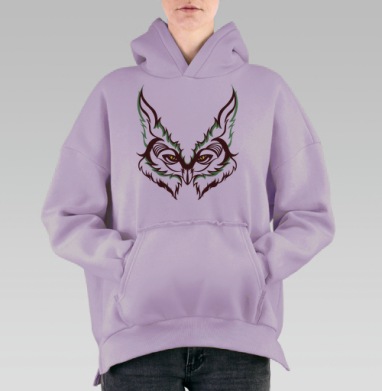 Филин, Hoodie Oversize Fiolet, утепленная