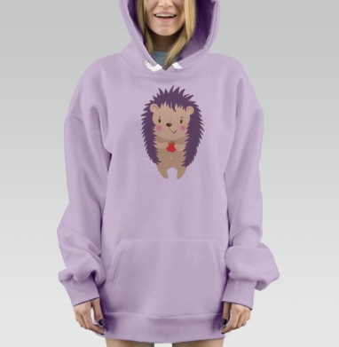 Флаффи ЕЖИК, Hoodie Mjhigh Dig Mel, Fiolet, утепленная