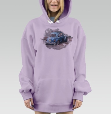Фольксваген жук (муж.), Hoodie Mjhigh Dig Mel, Fiolet, утепленная
