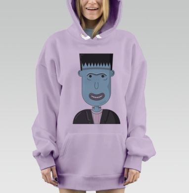 Франкенштейн., Hoodie Mjhigh Dig Mel, Fiolet, утепленная