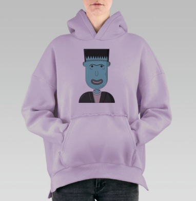 Франкенштейн., Hoodie Oversize Fiolet, утепленная