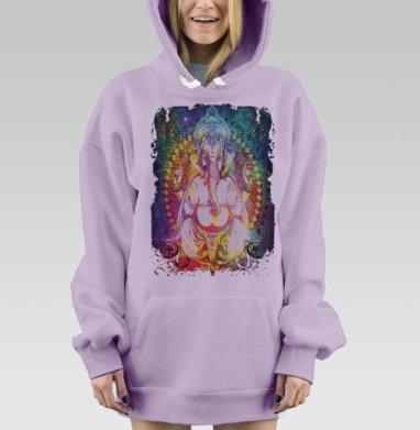 Ганеш, Hoodie Mjhigh Dig Mel, Fiolet, утепленная