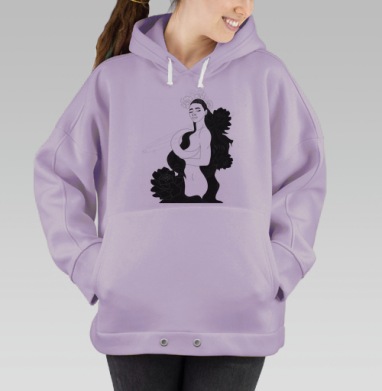 Женщина космос, Hoodie Oversize Fiolet
