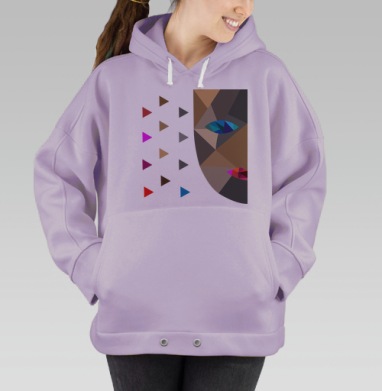 Геометрическое лицо, Hoodie Oversize Fiolet