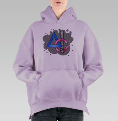 Геометрия жизни, Hoodie Oversize Fiolet, утепленная