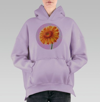 Гербера, Hoodie Oversize Fiolet, утепленная
