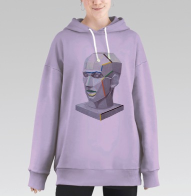 Гипс и цвет, Hoodie Long Oversize Fiolet