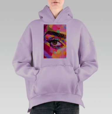 Глаз Роуз, Hoodie Oversize Fiolet, утепленная