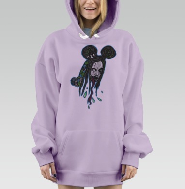 Голова ведьмы, Hoodie Mjhigh Dig Mel, Fiolet, утепленная