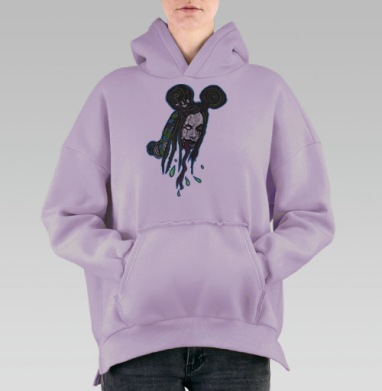 Голова ведьмы, Hoodie Oversize Fiolet, утепленная