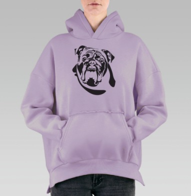 Гордый верблюд, Hoodie Oversize Fiolet, утепленная