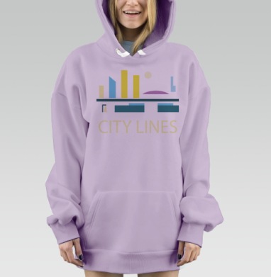 Городские линии, Hoodie Mjhigh Dig Mel, Fiolet, утепленная