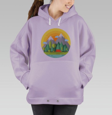 Горы, Hoodie Oversize Fiolet