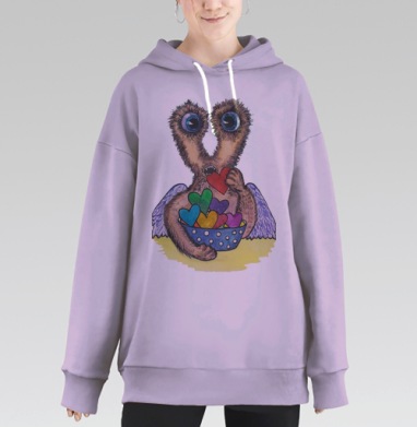 Грустный сердцеед, Hoodie Long Oversize Fiolet