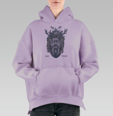 Ику-Турсо Синий, Hoodie Oversize Fiolet, утепленная