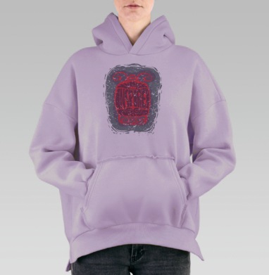 Inspire / Вдохновение, Hoodie Oversize Fiolet, утепленная