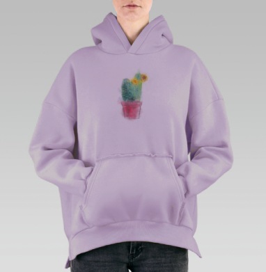 Кактусег, Hoodie Oversize Fiolet, утепленная