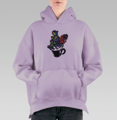 Кактусян, Hoodie Oversize Fiolet, утепленная