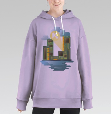 Касперский - сигнал, Hoodie Long Oversize Fiolet