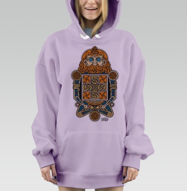 Кельтская йога, Hoodie Mjhigh Dig Mel, Fiolet, утепленная
