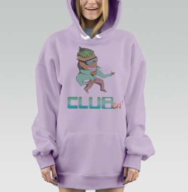 Клубень, Hoodie Mjhigh Dig Mel, Fiolet, утепленная