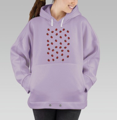 КЛУБНИКА  КЛУБНИКА, Hoodie Oversize Fiolet