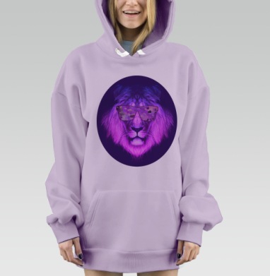 Клубный лев, Hoodie Mjhigh Dig Mel, Fiolet, утепленная