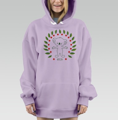 КОАЛА ЭКО, Hoodie Mjhigh Dig Mel, Fiolet, утепленная