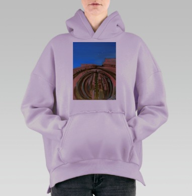 Колизей., Hoodie Oversize Fiolet, утепленная