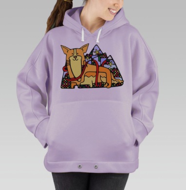 Корги, Hoodie Oversize Fiolet