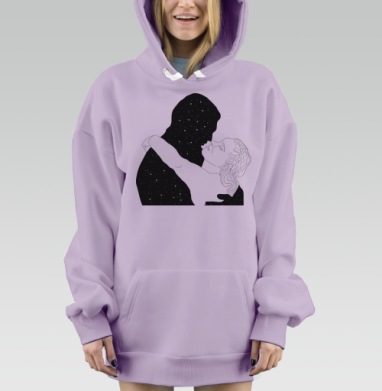 Космическая любовь, Hoodie Mjhigh Dig Mel, Fiolet, утепленная