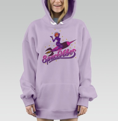 Космические флюиды, Hoodie Mjhigh Dig Mel, Fiolet, утепленная