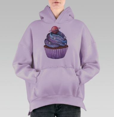 Космический десерт, Hoodie Oversize Fiolet, утепленная