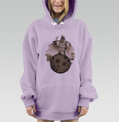 КосмическийПират, Hoodie Mjhigh Dig Mel, Fiolet, утепленная